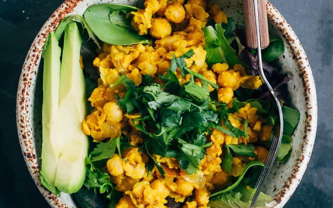 Chickpea Scramble Breakfast Bowl