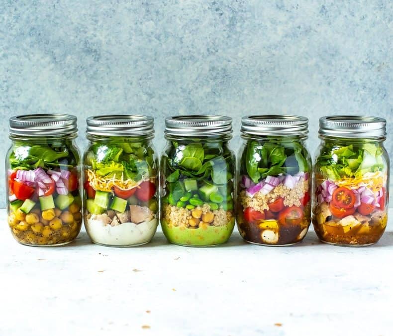 Mason jar salads